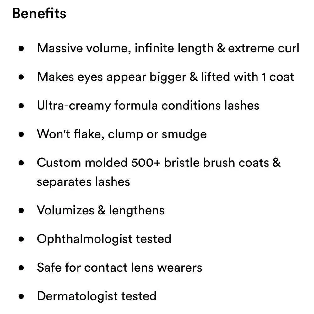 $4❤️‍🔥 Tarte Maneater Voluptuous Mascara BLACK 👁️ NEW Volumizing Thickening
